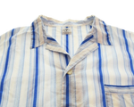 セントマイケル SAINT MICHAEL 22ss STRIPE PJ SHIRT ストライプ パジャマ シャツ SM-S22-0000-047 長袖シャツ ブルー Lサイズ 103MT-3234