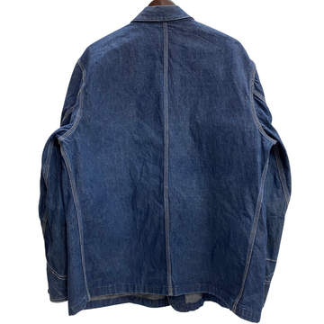 【曜日割引対象外】 ヴィンテージ vintage LEE 60's 91-J デニム カバーオール 濃紺 ジャケット ブルー 46サイズ 201MT-4893 VB