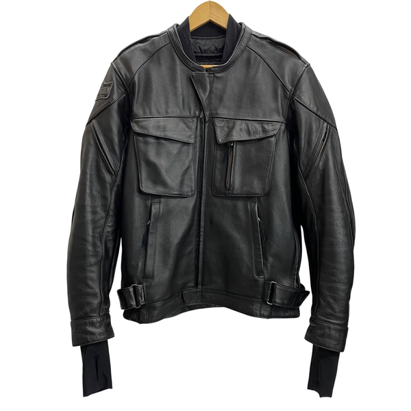 カドヤ KADOYA シングルライダース レザージャケット インナー付 ジャケット ブラック Lサイズ 201MT-4280