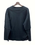 ティーモダンストリートウェア TTT MSW × DAIRIKU ダイリク Layered L/S Tshirt レイヤード Tシャツ ロンT 長袖 重ね着 黒 TD03C ロンT ロゴ ブラック フリーサイズ 104MT-1086