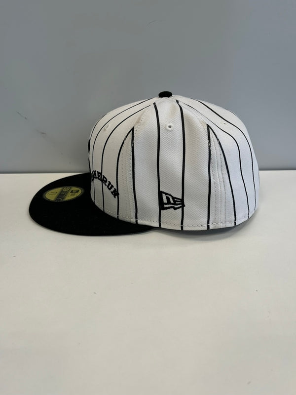 シュプリーム SUPREME Homerun S Logo New Era ホームラン Sロゴ ストライプ ベースボール ニューエラ 白 黒 帽子 メンズ帽子 キャップ ホワイト 101hat-163