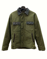 キャリー CALEE TYPE A-2 DECK JACKET デッキ ジャケット アウター ミリタリー 裏地ファー 緑 ジャケット 無地 カーキ Mサイズ 104MT-876