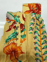 クリームソーダ CREAM SODA OPEN COLLAR L/S ALOHA SHIRT オープン カラー アロハ シャツ ハワイアン 開襟 長袖 黄 長袖シャツ 花・植物 イエロー 104MT-1683