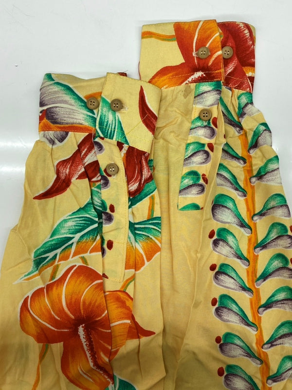 クリームソーダ CREAM SODA OPEN COLLAR L/S ALOHA SHIRT オープン カラー アロハ シャツ ハワイアン 開襟 長袖 黄 長袖シャツ 花・植物 イエロー 104MT-1683