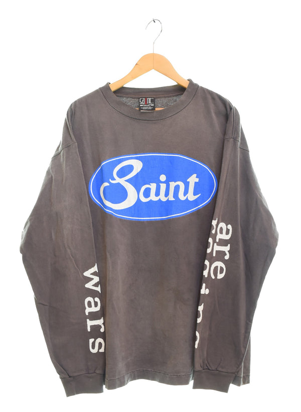 セントマイケル SAINT MICHAEL 22ss Ford Tee フォード プリント SM-S22-0000-033 ロンT ブラック LLサイズ 103MT-3235