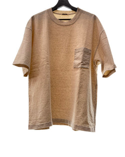 オーラリー AURALEE 21SS STAND-UP スタンドアップ TEE NATURAL ナチュラル 半袖 カットソー クルーネック オフホワイト  A21ST02SU 5 Tシャツ 無地 ベージュ 104MT-172