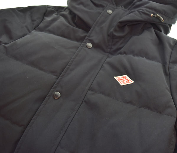 ダントン DANTON hoodie parka long down coat フーディ パーカ ロング ダウン コート 38 JD-8744 LAS ジャケット ブラック 38 103LT-152