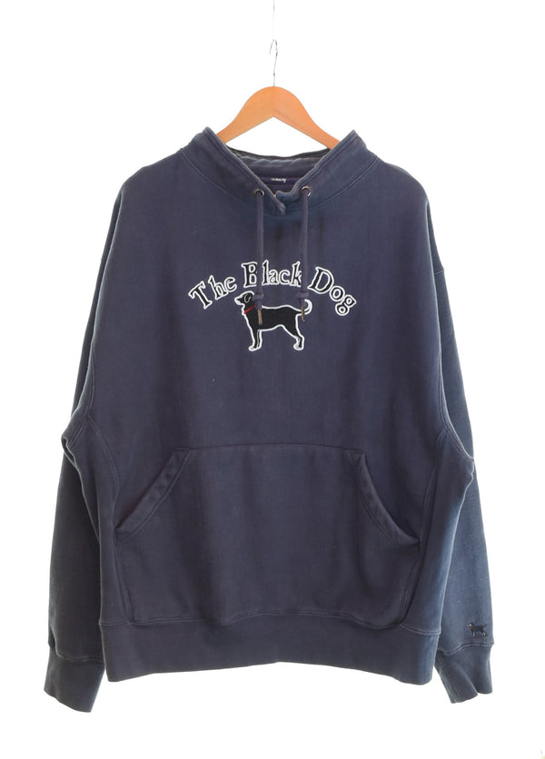 US US古着 00s BLACK DOG ハイネックスウェット 00's ブラックドッグ モックネック スウェット ネイビー LLサイズ 103MT-3426