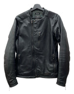 カドヤ KADOYA × Kawasaki LEATHER JACKET レザー ジャケット ライダース セミダブル ダブルジップ アウター 黒 ジャケット 無地 ブラック Lサイズ 104MT-1917