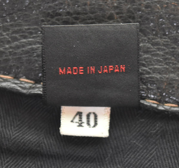 フラットヘッド THE FLAT HEAD ディアスキンレザーシャツ 鹿革  40 長袖シャツ ブラック 103MT-3251