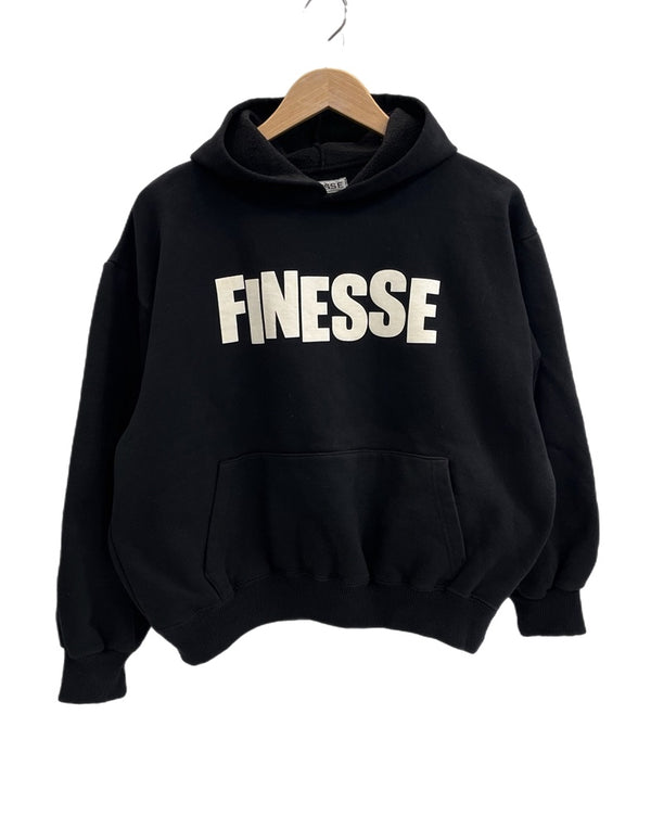 フィネス FINESSE ロゴプリント フーディ パーカー 黒 パーカ ブラック Mサイズ 101MT-4866