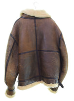 アビレックス AVIREX B-3 フライト ジャケット ムートン羊革 ボア レザー ジャケット ボンバー ジャケット MADE IN USA  42 ジャケット ブラウン 103MT-2213
