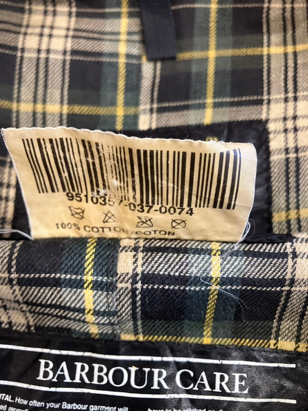 バブアー Barbour 90's 90年代 3ワラント TRENCH COAT トレンチコート ワックス コットン オイルドジャケット ロングコート VINTAGE ヴィンテージ A600 102cm コート カーキ 101MT-5455