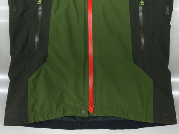 モンベル mont-bell DROITES PARKA ドロワット パーカー GORE-TEX ダブルジップ アウトドア マウンテン ジャケット 緑 1102488 ジャケット ロゴ グリーン Sサイズ 104MT-1766