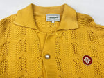 カサブランカ Casablanca Crochet Polo Shirt クロケット ポロ シャツ ニット黄 CASABLANCA22SS-8 半袖シャツ ロゴ イエロー Mサイズ 104MT-1771