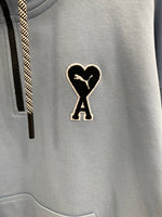 プーマ PUMA Ami Alexandre Mattiussi アミ HALF‐ZIP ハーフジップ スウェット 水色  535993-73 MENS XL スウェット ブルー LLサイズ 101MT-3675