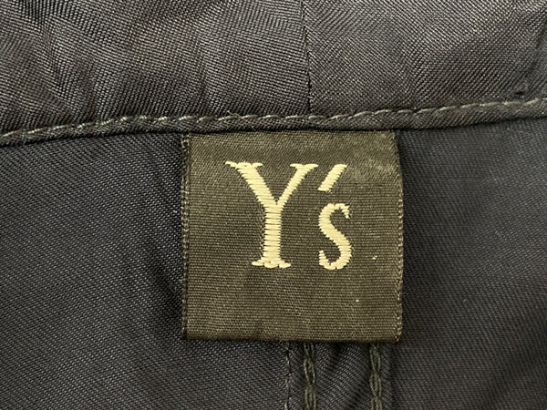 ワイズ Y's ヨウジヤマモト Yohji Yamamoto ブラウス フーディ キュプラ 再生繊維 テンセル 日本製 NAVY 紺 YW-B01-202 長袖シャツ ワンポイント ネイビー SIZE2 104LT-155