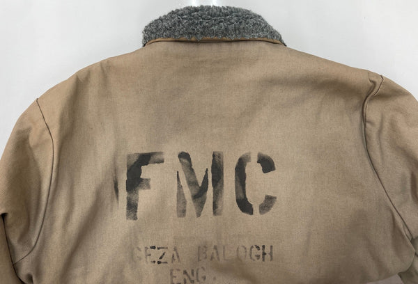 ミリタリー Military 60s 60年代 N-1 デッキジャケット MILITARY ミリタリー 民間品 ステンシル ボア EMAR ZIP サイズ42 ジャケット プリント グレー 104MT-2254