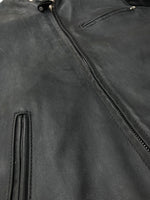 ショット SCHOTT LEATHER JACKET レザー ジャケット シングル ライダース バイカー レーサー アウトドア USA製 アウター 黒 サイズ 34 ジャケット 無地 ブラック 104MT-1693