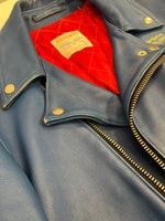 ルイスレザー Lewis Leathers サイクロン ヴィンテージターコイズ 青 ダブルライダース レザージャケット 38 ジャケット ブルー 101MT-5276