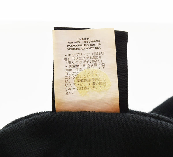 パタゴニア PATAGONIA キャプリーン ミッド ウェイトジップ ネック 長袖カットソー ロンT ブラック LLサイズ 103MT-3222