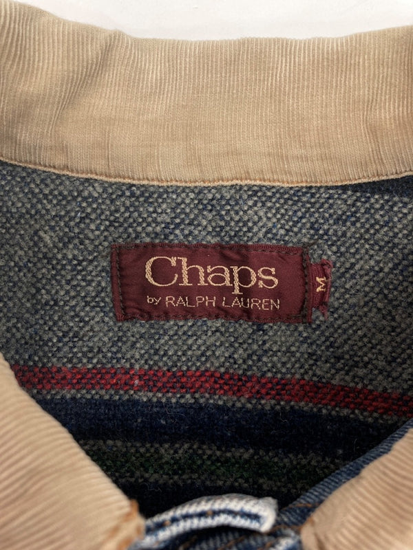 チャップス CHAPS 70s 80s DENIM JACKET デニム ジャケット 裏地ブランケット ボタン Gジャン アウター インディゴ Ralph Lauren 青 ジャケット 無地 ブルー Mサイズ 104MT-2068