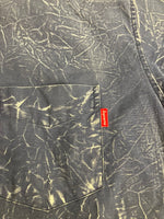 シュプリーム SUPREME  Acid Shirt 13SS アシッドシャツ シワ加工 ボタンダウンシャツ ネイビー XL 半袖シャツ ネイビー LLサイズ 101MT-4749