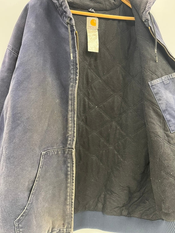カーハート Carhartt 00s 00's Active Jacket アクティブジャケット 裏地キルティング ヴィンテージ 紺 J130 MDT 3XL ジャケット ネイビー 101MT-5290
