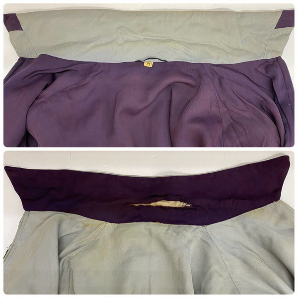 【曜日割引対象外】 ヴィンテージ vintage 50's ギャバジン リバーシブル CONMARジッパー ジャケット パープル Mサイズ 201MT-4787 VB