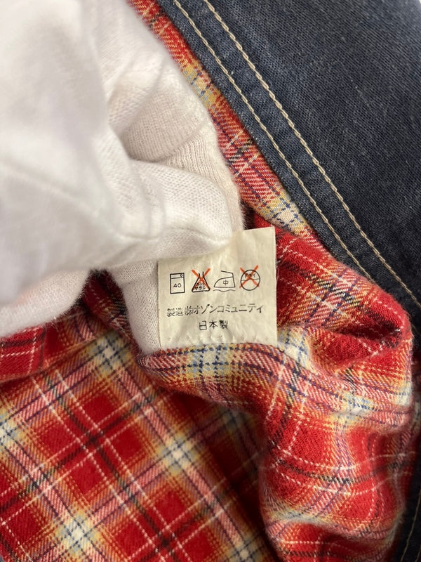 ヒステリックグラマー HYSTERIC GLAMOUR ショート丈 短丈 ワークジャケット KINKY JEANS 青 インディゴ シャツジャケット 裏地チェック ブランケット 2AB-2790 ジャケット ブルー フリーサイズ 101LT-180