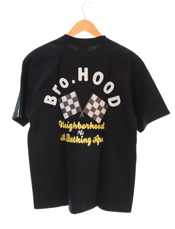 アベイシングエイプ A BATHING APE NEIGHBORHOOD BROTHERHOOD ロゴ プリント 半袖Tシャツ 黒 Tシャツ ブラック Mサイズ 103MT-2012