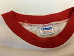 チャンピオン Champion 70's 70年代 バータグ USCA UNITED STATES CHEERLEADERS 染み込み プリント vintage ヴィンテージ made in USA アメリカ製 リンガーＴ Tシャツ ベージュ Mサイズ 101MT-4038