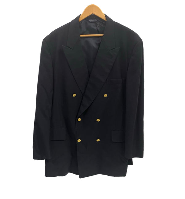 ブルックスブラザーズ Brooks Brothers 紺ブレ 金ボタン ダブルブレスト テーラードジャケット ブレザー 背抜き 日本製 44REG ジャケット ネイビー 101MT-5133