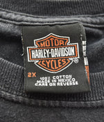 ハーレーダビッドソン HARLEY-DAVIDSON  2005年 ファイヤー フレイム ロゴ Tシャツ 2X 2X Tシャツ ブラック 103MT-3018