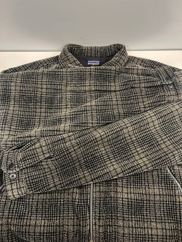 パタゴニア PATAGONIA 98年製 90s 90's USA製 ultra plush over shirt ウルトラプラッシュオーバーシャツ フリースジャケット チェック柄 XL ジャケット グレー 101MT-4803