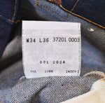 リーバイス Levi's 501XXC DEAD STOCK デッドストック アメリカ製 復刻 555 バレンシア 工場  LVC BIG E  98年製 90年代 90's 90s 37201-0003 デニム ブルー W34L36 103MB-601