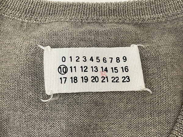 メゾン マルタン マルジェラ Maison Martin Margiela ここのえ期 Vネック ウール セーター M グレー 601MT-80