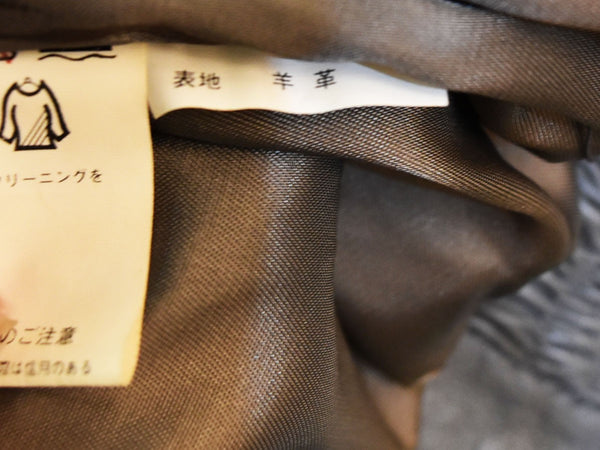 クリームソーダ CREAM SODA  80s ダイヤ柄 レザージャケット ジャケット グレー Lサイズ 103MT-2867