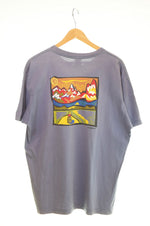 パタゴニア PATAGONIA 90s Made in USA Organic cotton 90's USA製 オーガニックコットン 茄子紺 Tシャツ パープル Lサイズ 103MT-2874