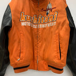 【曜日割引対象外】 クシタニ KUSHITANI ライディングジャケット スタジャン レザー ライダースジャケット ジャケット オレンジ Lサイズ 201MT-4144 VB