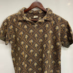 【曜日割引対象外】 キャピタル KAPITAL ヤシの木 総柄 コットン ポロシャツ Tシャツ イエロー 2サイズ 201MT-4408 VB