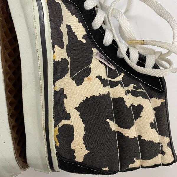 【曜日割引対象外】 ヴァンズ VANS Hi-TOP ホルスタイン柄 牛柄 デッドストック USA製 メンズ靴 スニーカー ブラック 26cmサイズ 201-shoes1440 VB
