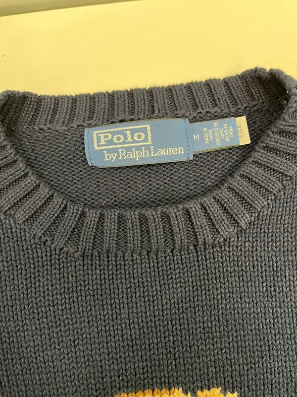 ラルフローレン RalphLauren POLO RALPH LAUREN コットンニット セーター ポロベア 紺 200011663 セーター ネイビー Mサイズ 101MT-5305