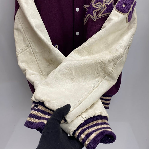 【曜日割引対象外】 ヴィンテージ vintage 80's CATCH BALL スタジアムジャケット スタジャン USA製 ジャケット パープル 42サイズ 201MT-4604 VB