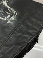 ショット SCHOTT DOUBLE RIDERS JACKET ダブル ライダース ジャケット スタッズ ドクロ LOVE ペイント バイカー アウター 黒 サイズ40 ジャケット 無地 ブラック 104MT-2228