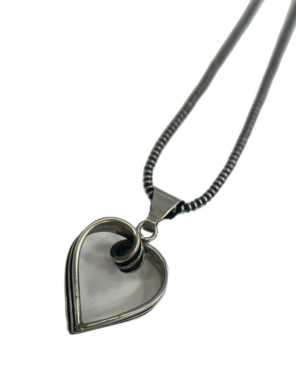 トムホーク TOM HAWK 2 line heart pendant ツーライン ハート ペンダント ナバホパールチェーン ナバホビーズチェーン メンズジュエリー・アクセサリー インディアンジュエリー ネックレス・ペンダント シルバー 101goods-185