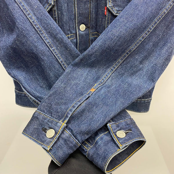 【曜日割引対象外】 リーバイス Levi's 90's 71507XX 日本製 95年製 赤耳 濃紺 ジャケット ブルー 40サイズ 201MT-4856 VB