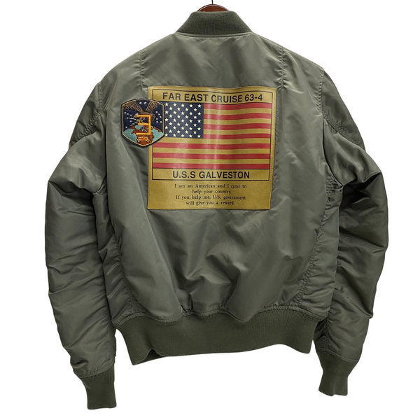 【曜日割引対象外】 アヴィレックス AVIREX MA-1 TOPGUN CUSTOM フライト 6162193 ジャケット カーキ Lサイズ 201MT-4516 VB