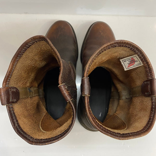 【曜日割引対象外】 レッドウィング RED WING 90's 95年製 8 1/2D USA製 1133 メンズ靴 ブーツ ペコスタイプ ブラウン 26.5cmサイズ 201-shoes1564 VB