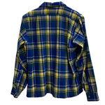 【曜日割引対象外】 ヴィンテージ vintage 40's Manhattan チェックウールシャツ 長袖シャツ ブルー 2サイズ 201MT-4701 VB